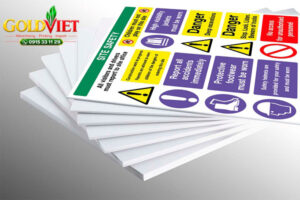In UV trên Formex làm biển cảnh báo, biển nội quy sắc nét tại Gold Việt